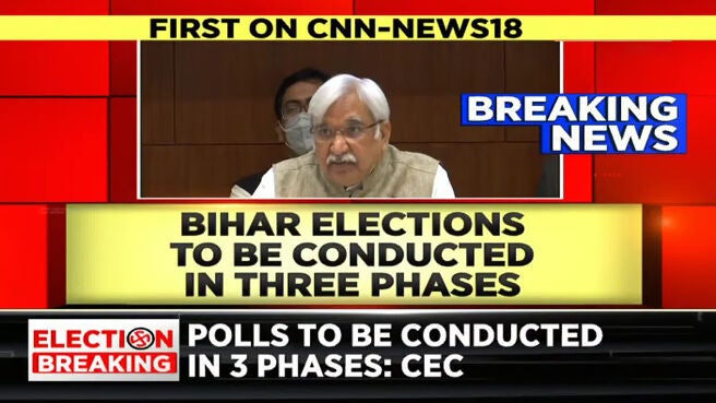 Watch Bihar Elections To Be Held In Three Phrases From 28th October To