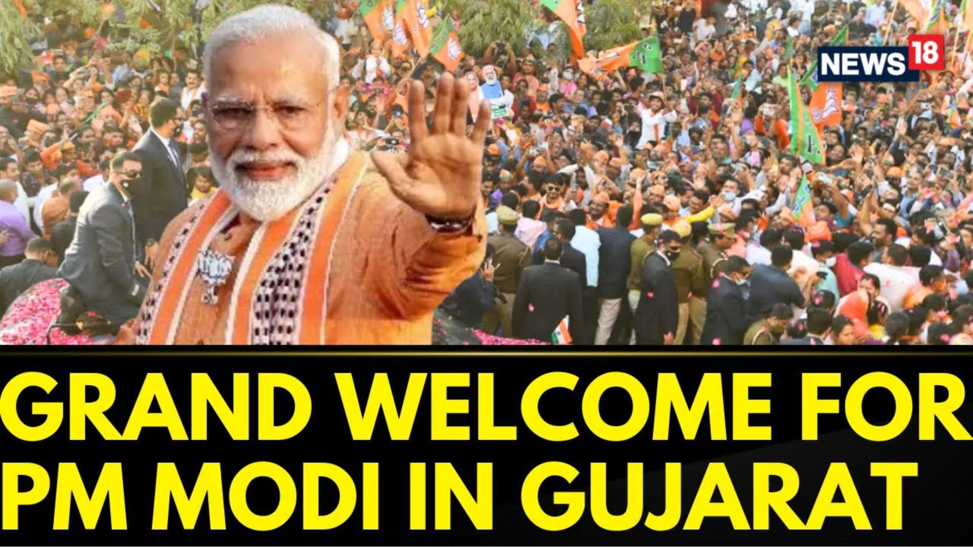 Watch Pm Holds A Roadshow In Ahmedabad Pm Modi In Gujarat News On