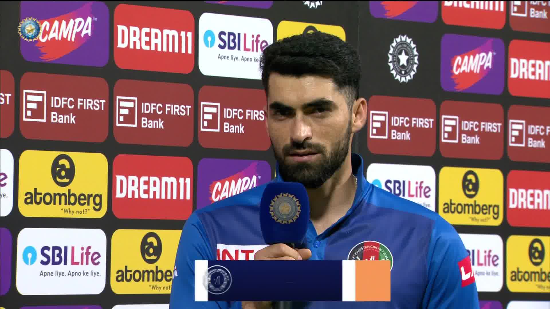 Watch India Vs Afghanistan Ibrahim Zadran Interview Video Online HD