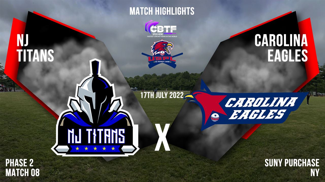 NJ Titans Vs Caolina Eagles Day 4 Match 8USPL Phase 2 Date 1707