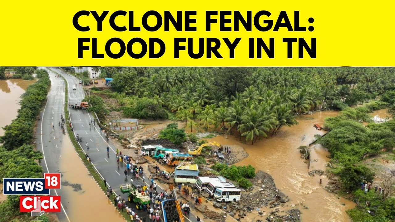 Watch Cyclone Fengal: Buses Swept Away By Floodwaters As Storm Wreaks ...