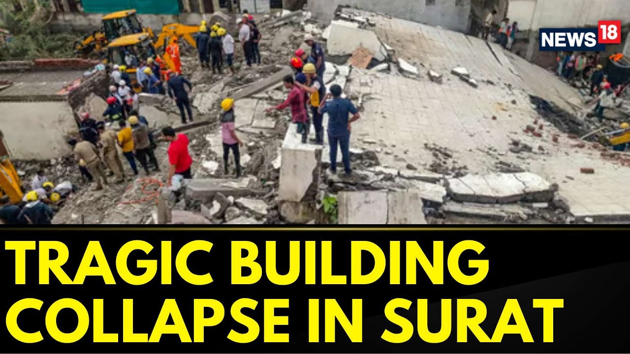 Watch 7 Dead As Six-storey Building Collapses In Gujarat's Surat, Many ...