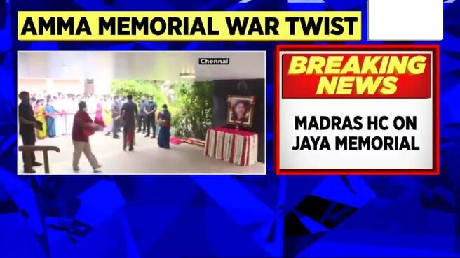 Watch Madras HC Notice On Former CM Jayalalithaa's Memorial: Homes Can ...