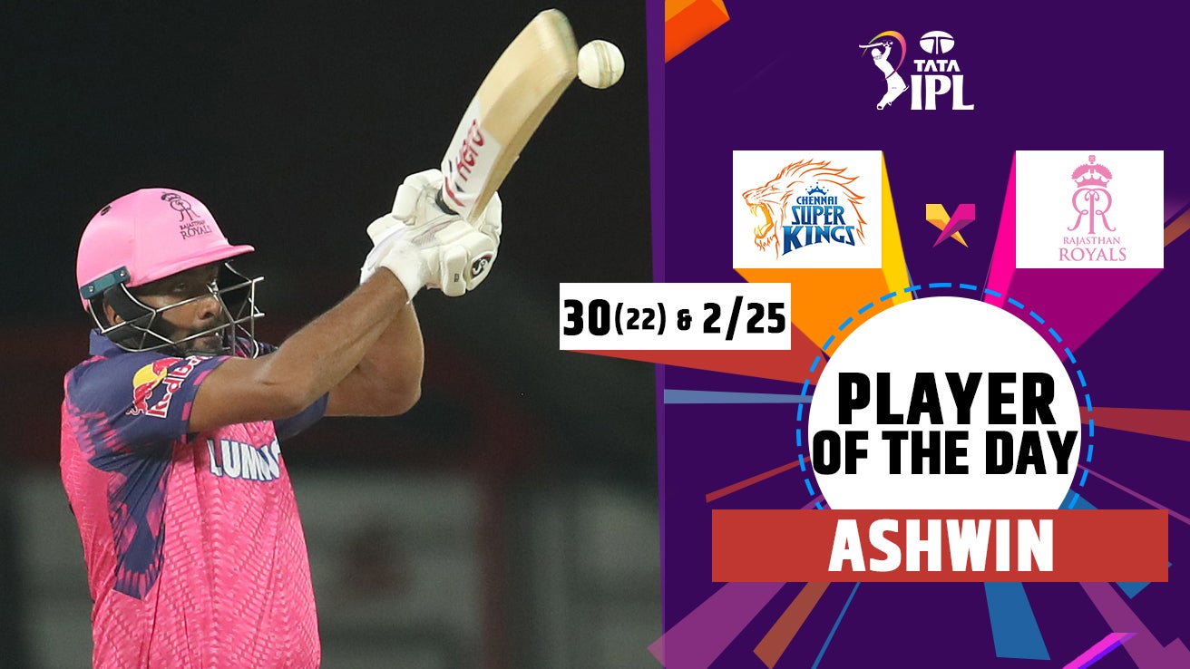 Watch Player Of The Day - Ashwin's 30, 2-24 Vs CSK Video Online(HD) On ...