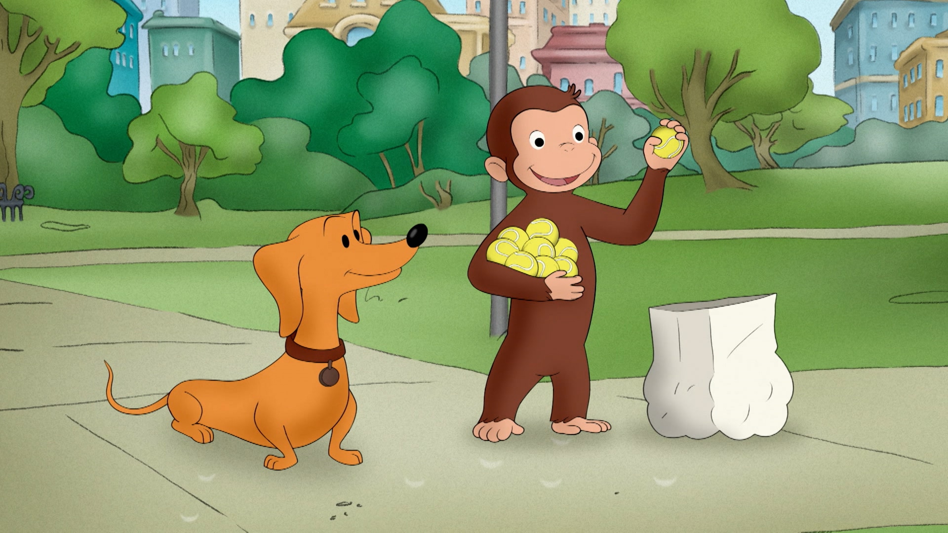 Curious George on X: George is hiding in the jungle. Can you find him?  #CuriousGeorge  / X