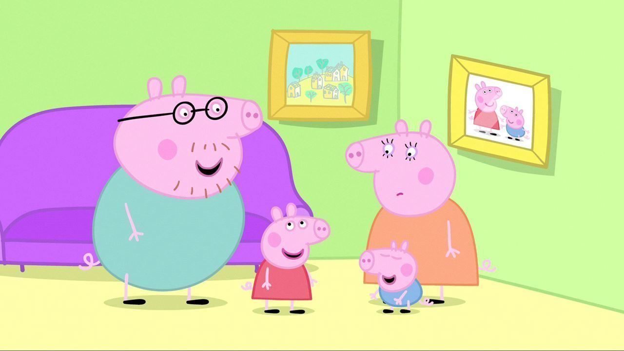 Watch Peppa Pig Season 1 Episode 45 : Daddy Puts Up A Picture - Watch ...