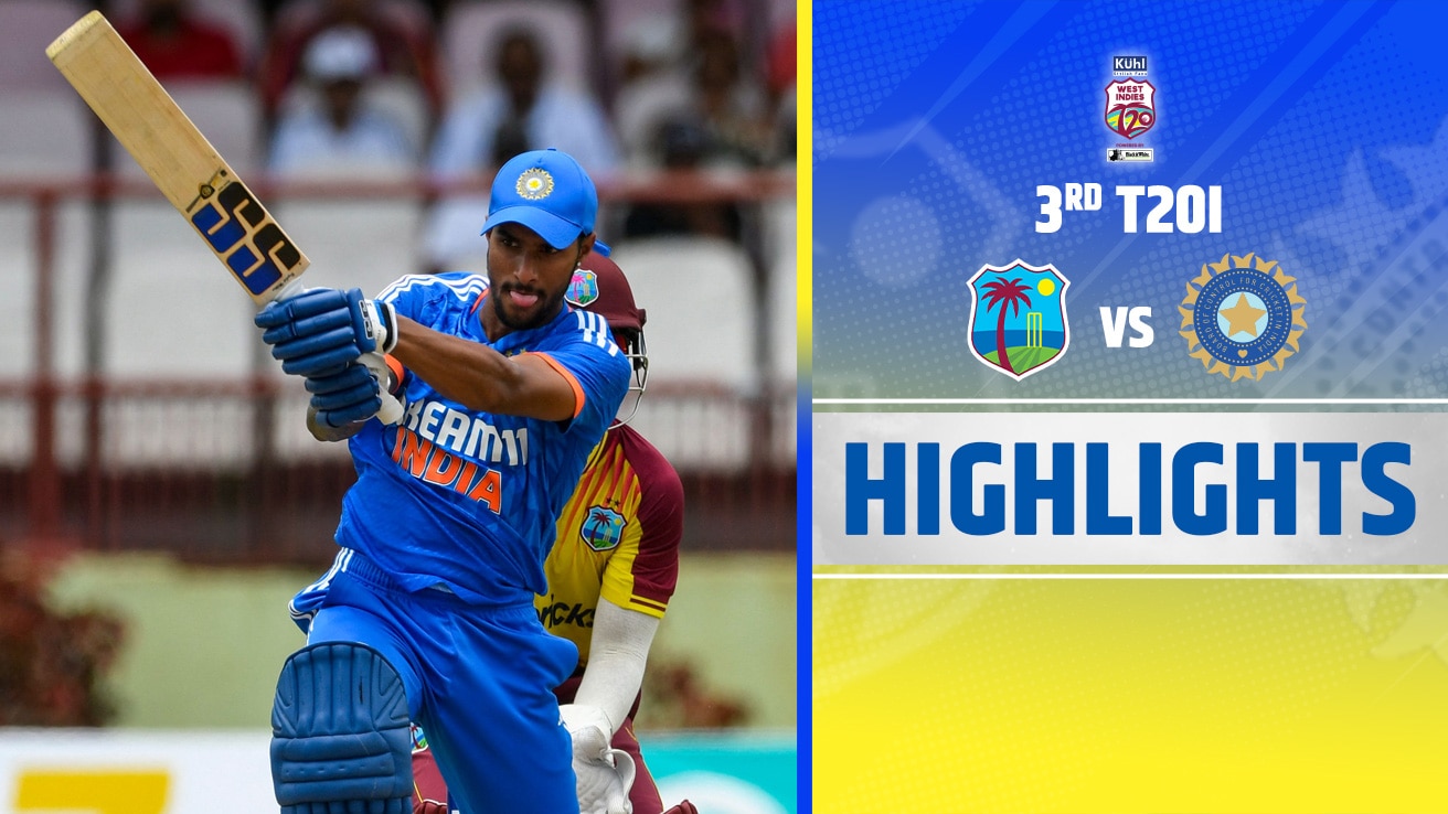 Watch WI Vs IND - 3rd T20I Highlights Video Online(HD) On JioCinema