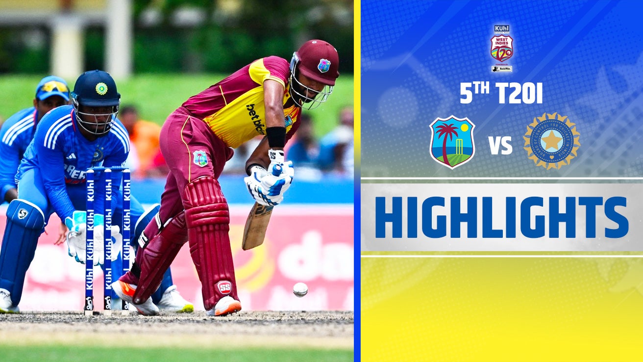 Watch WI Vs IND - 5th T20I Highlights Video Online(HD) On JioCinema