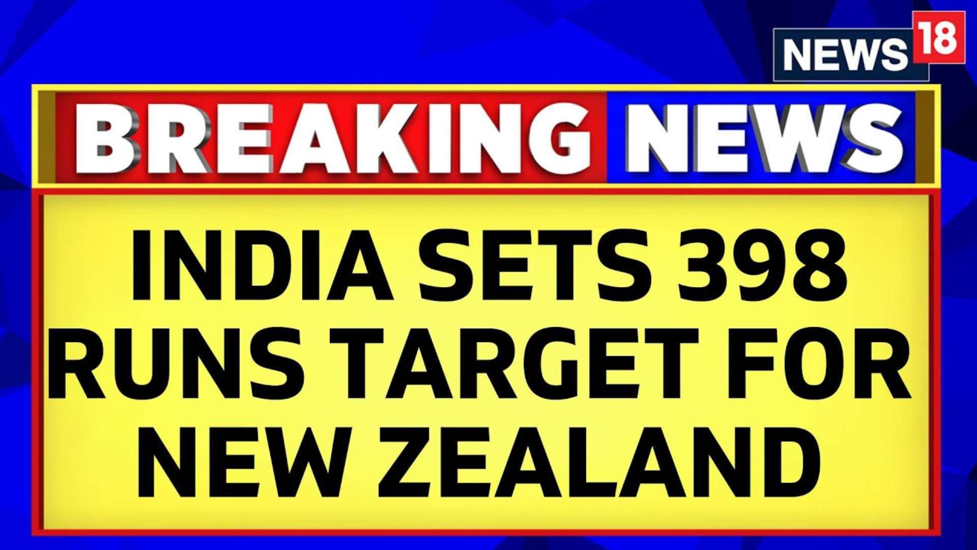 Watch India Sets 398 Target For New Zealand At Mumbai's Wankhede