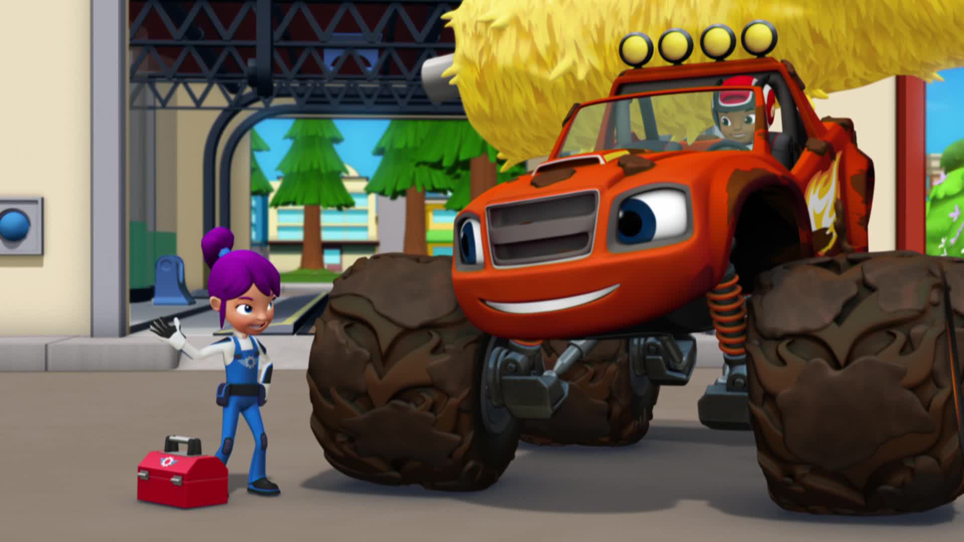 Watch Blaze And The Monster Machines Season 1 Episode 16 : Trouble At - Blaze And The Monster Machines Trouble At The Truck Wash