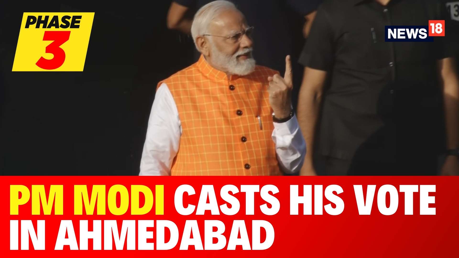 Watch Prime Minister Narendra Modi Casts His Vote In Ahmedabad News On ...