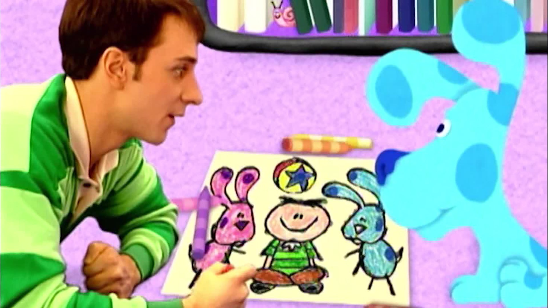 Watch Blue's Clues Season 2 Episode 10 : Blue Draws A Picture - Watch ...