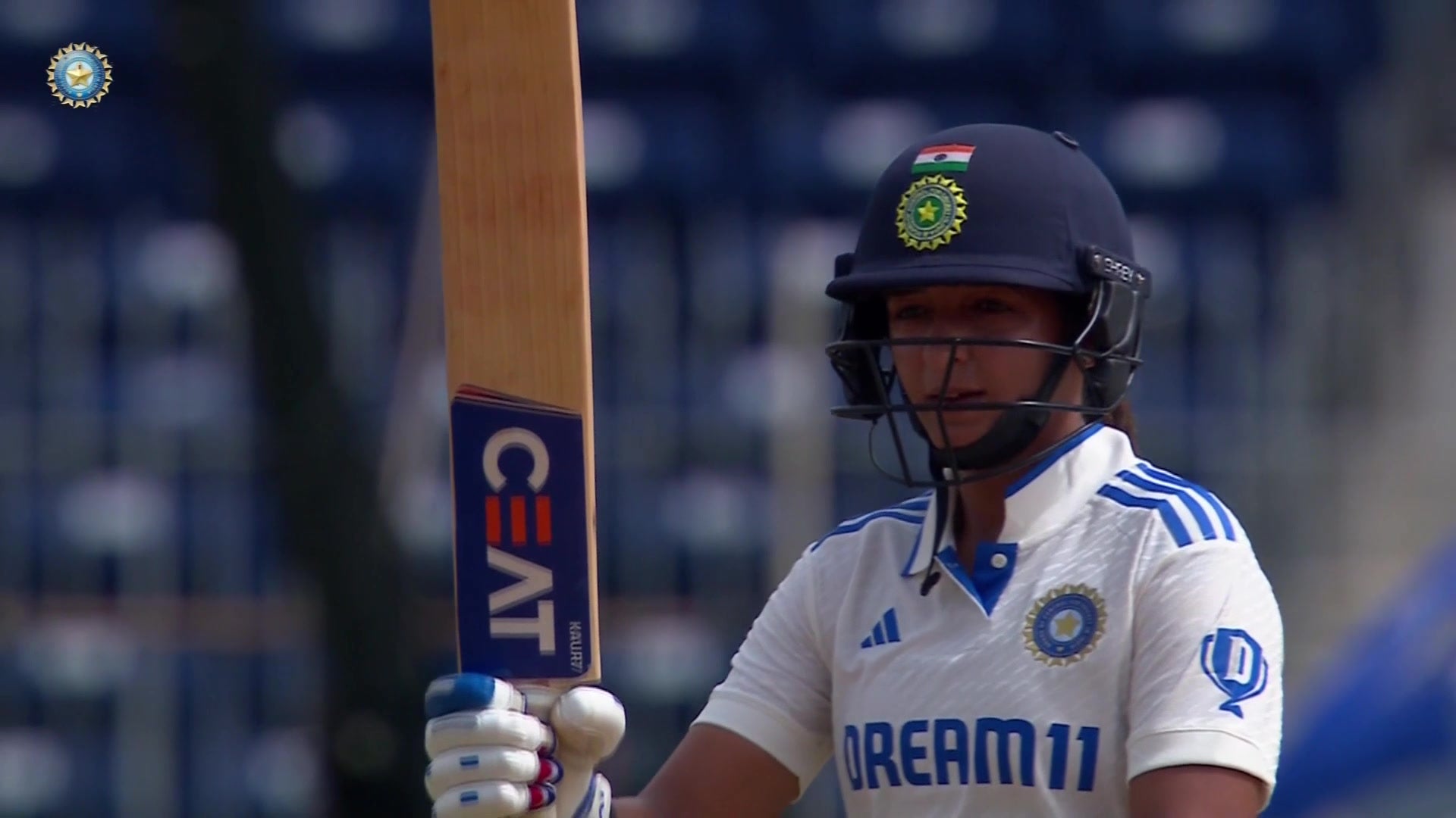 Watch Skipper Harmanpreet Brings Up Maiden Test Fifty Video Online(HD ...