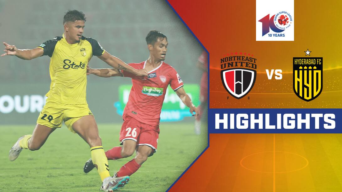 Watch NorthEast United Vs Hyderabad FC Highlights Video Online(HD) On
