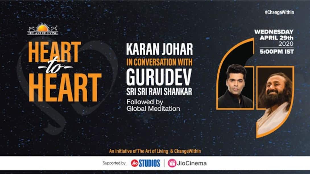 Karan Johar in Conversation with Gurudev Sri Sri Ravi Shankar