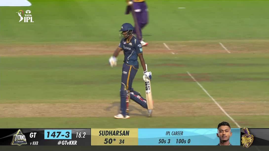 Sudharsan Brings Up His 50