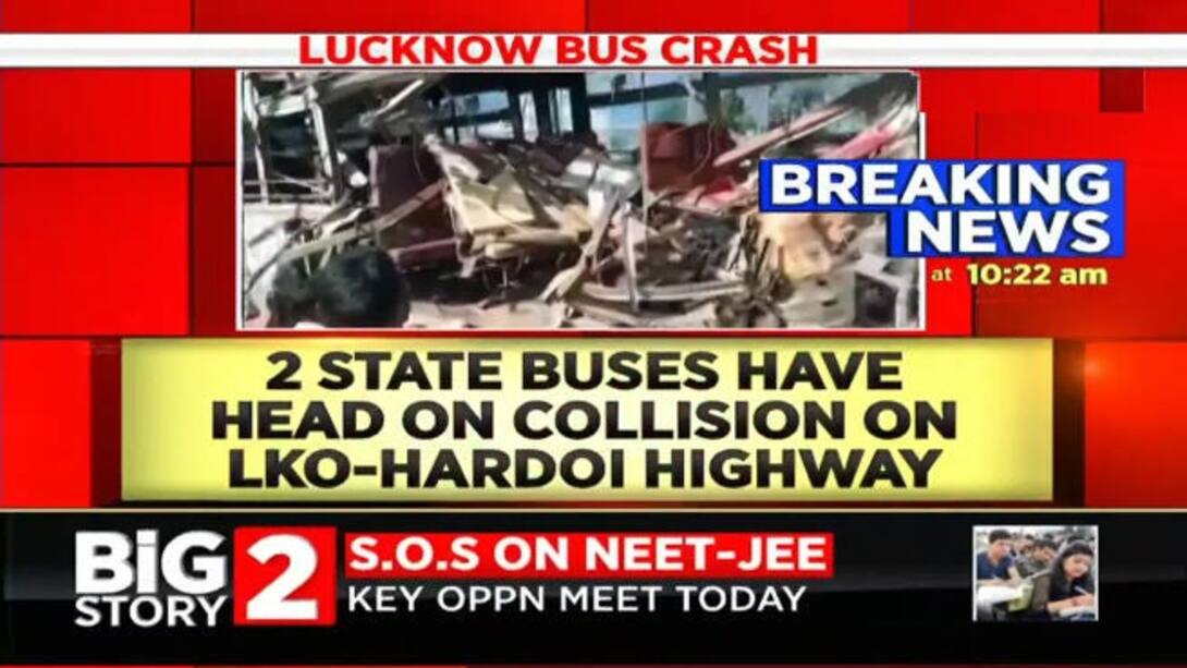 Watch 2 State Buses Collided On Lucknow-Hardoi Highway, 6 Dead And 20 ...