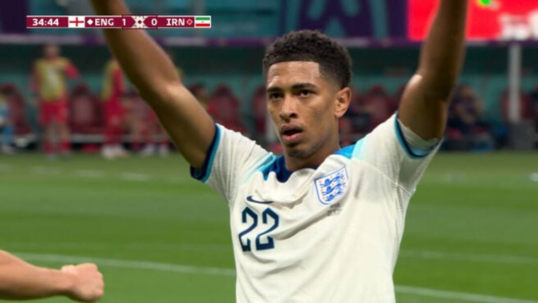 Watch England Vs Iran Bellingham Goal Video Online(HD) On JioCinema