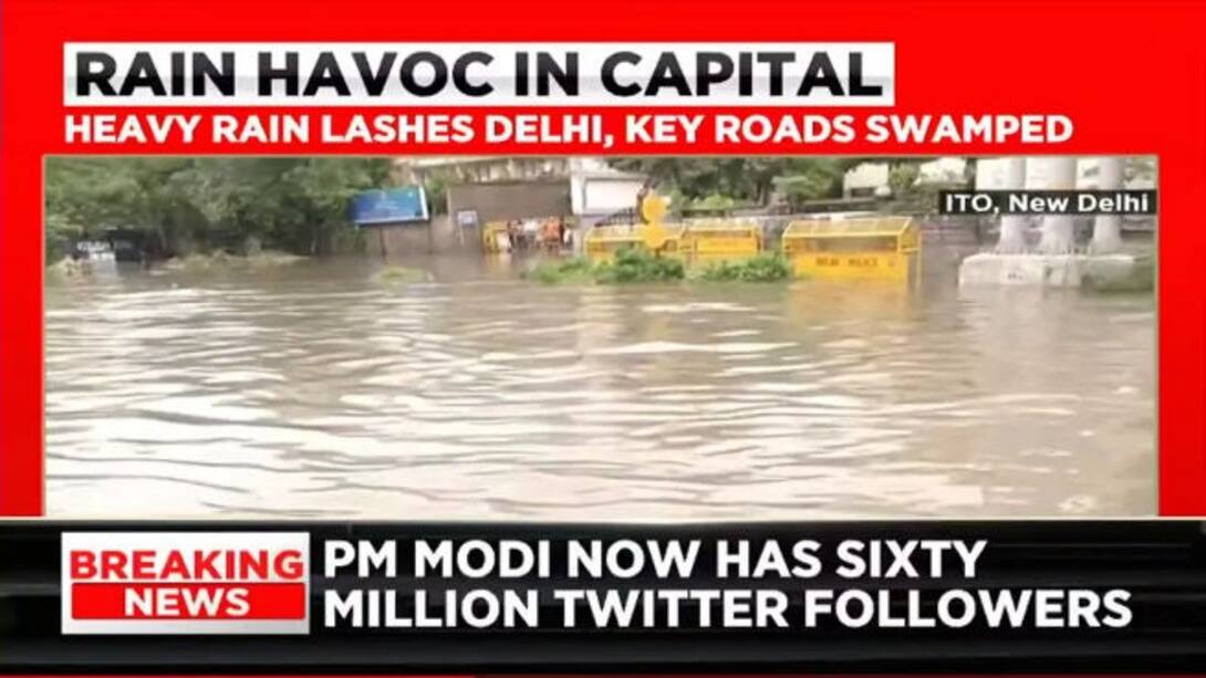 Watch Heavy Rains Lash National Capital, Key Roads In Delhi Swamped Due ...