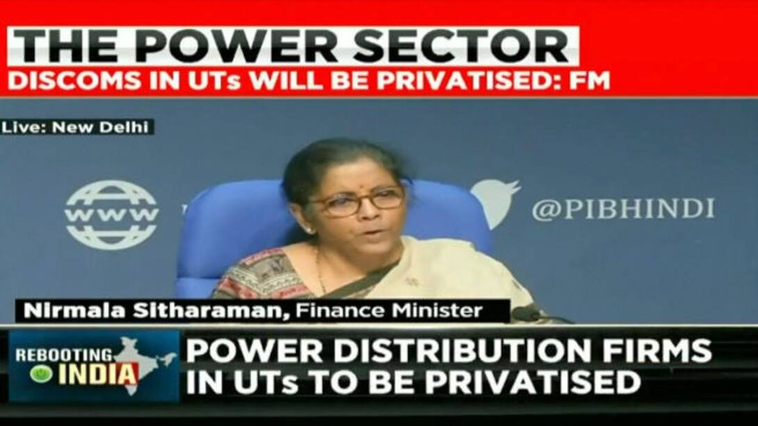 Watch FM Nirmala Sitharaman Announces Privatisation Of Power Distribution Companies In Union