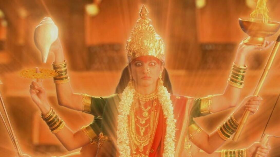 Parvati takes Chandi’s form