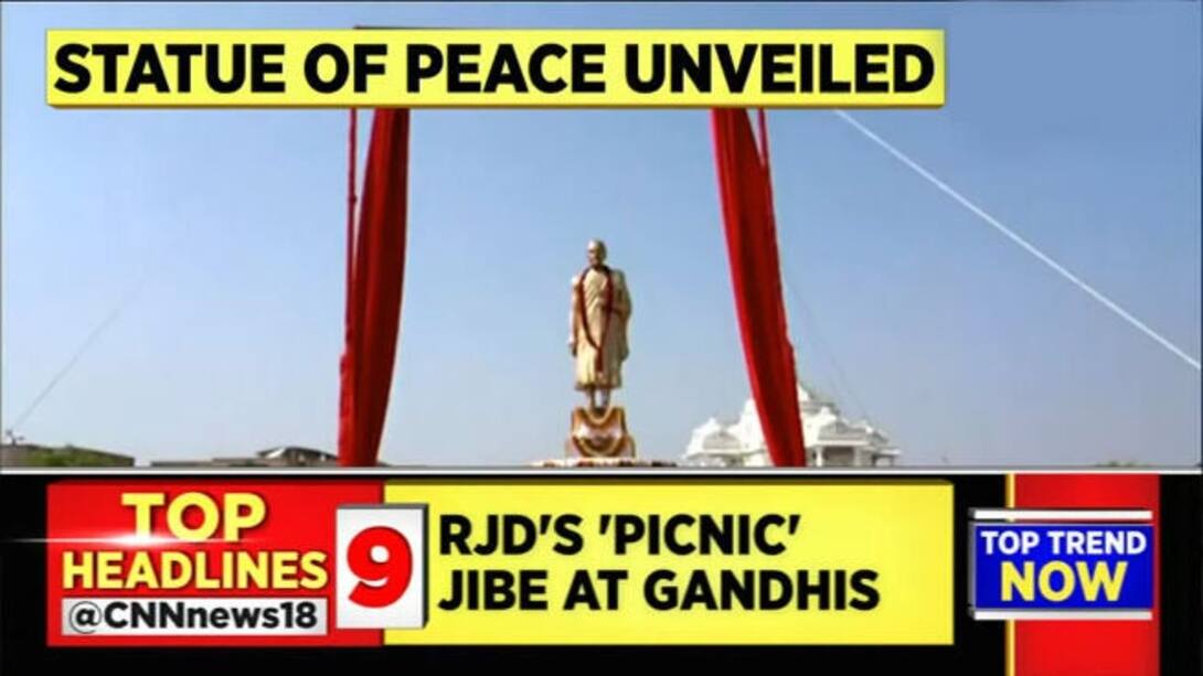 Watch Prime Minister Narendra Modi Unveils Statue Of Peace In Rajasthan