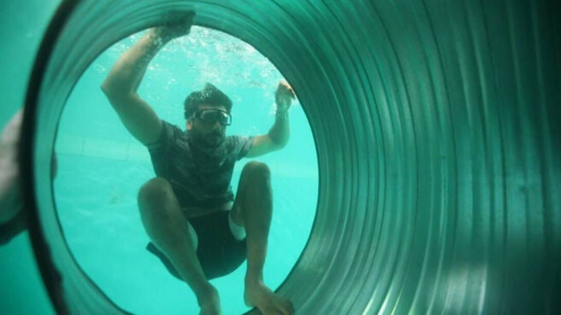 Vishal's underwater challenge