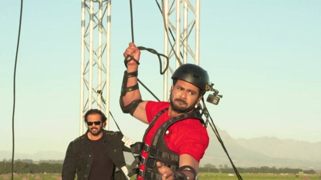 Vishal walks on a tight rope