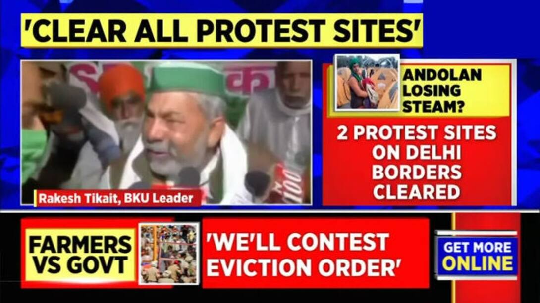 Watch Rakesh Tikait Breaks Into Tears After UP Govt's Order To Vacate