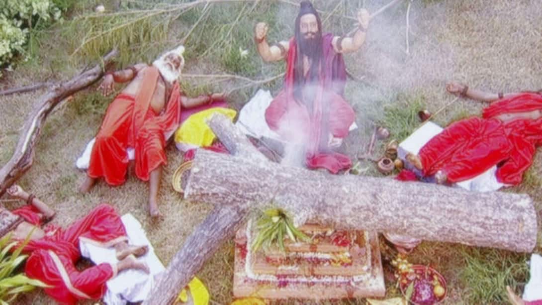 Hanuman destroys the Ashram of Rishi Agnivesh