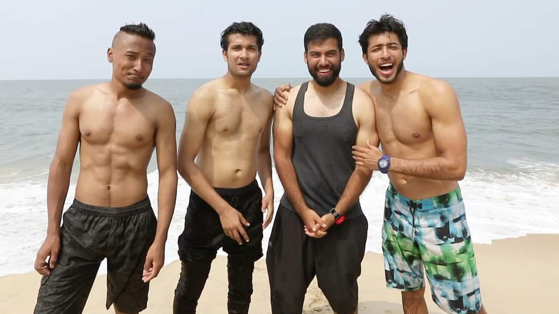 The shirtless gang!