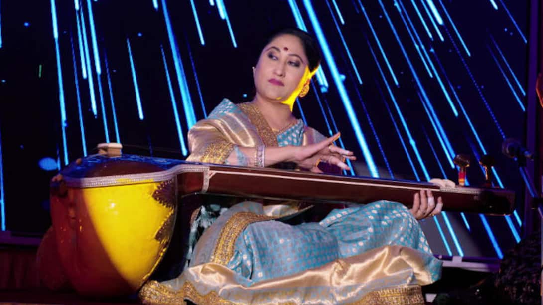 Geetanjali Devi plays the tambura