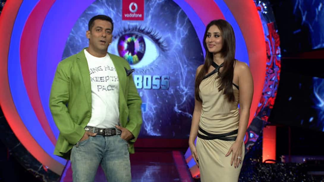 Salman has an awesome entry with Kareena