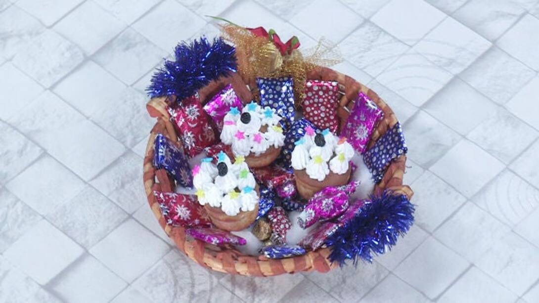 Banana Blueberry Cupcake and Coconut Fudge Forest