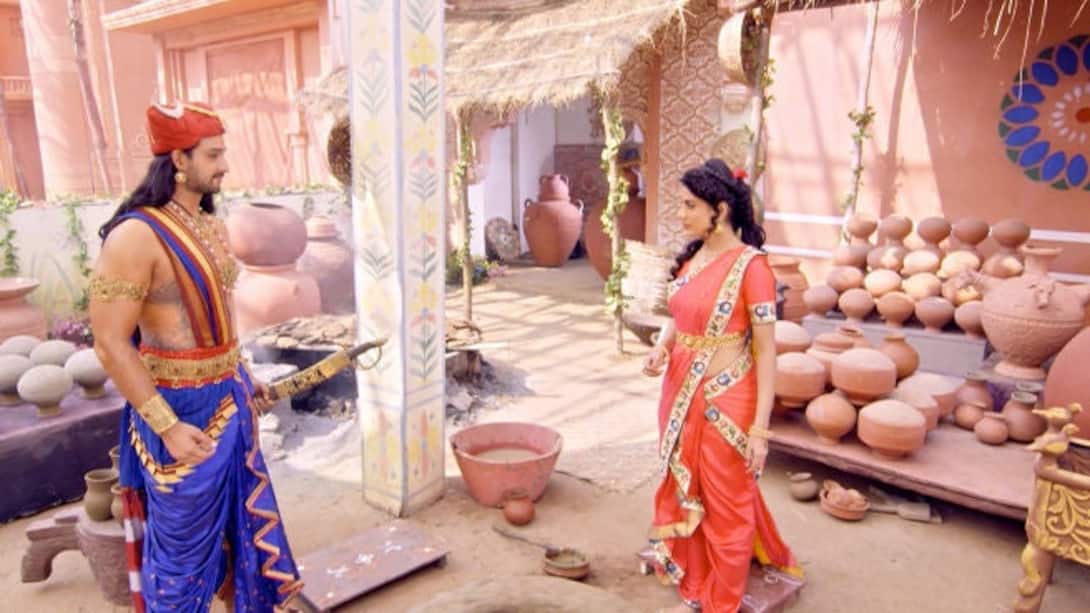 Mahadeva visits Parvathi