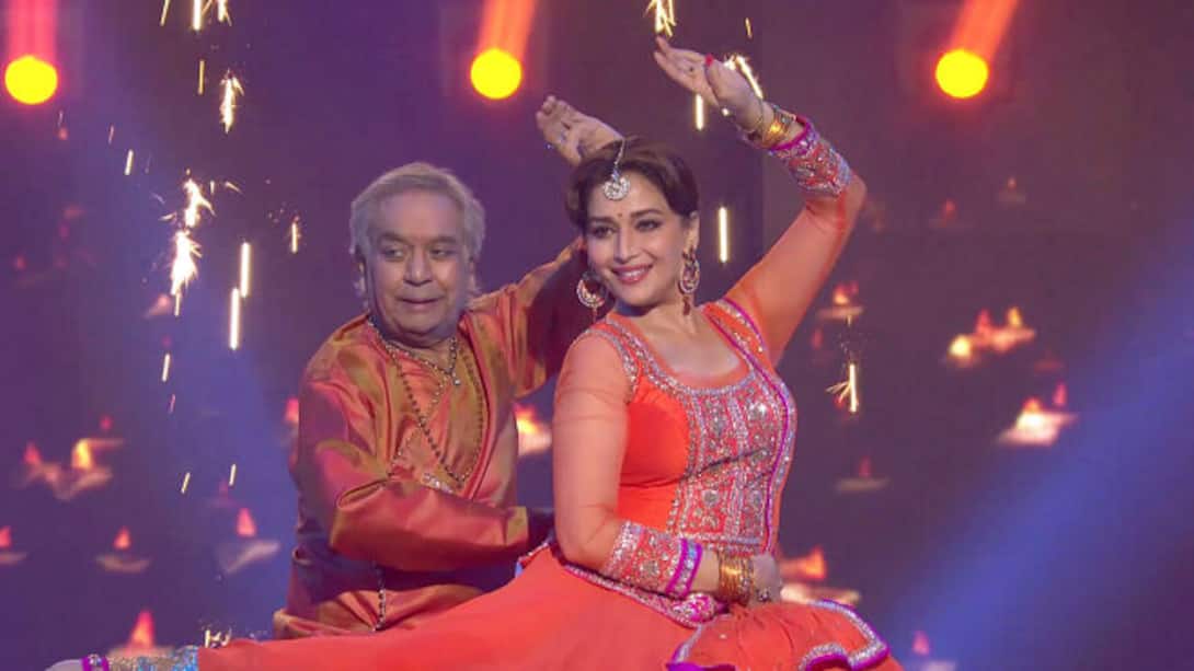 Madhuri performs with her Guru