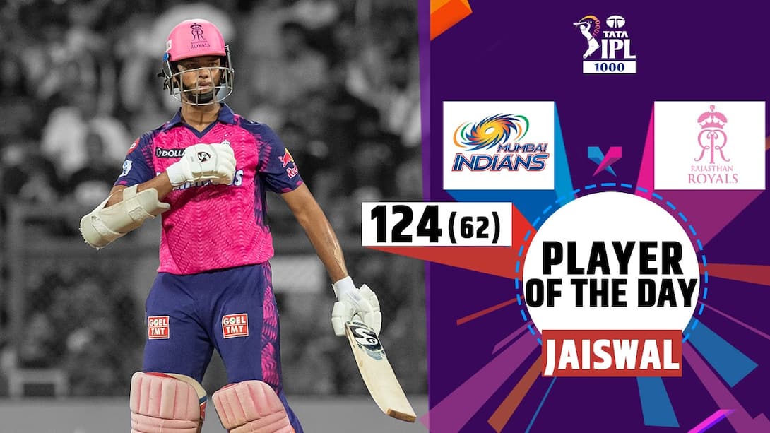 Player Of The Day - Jaiswal's 124 vs RR