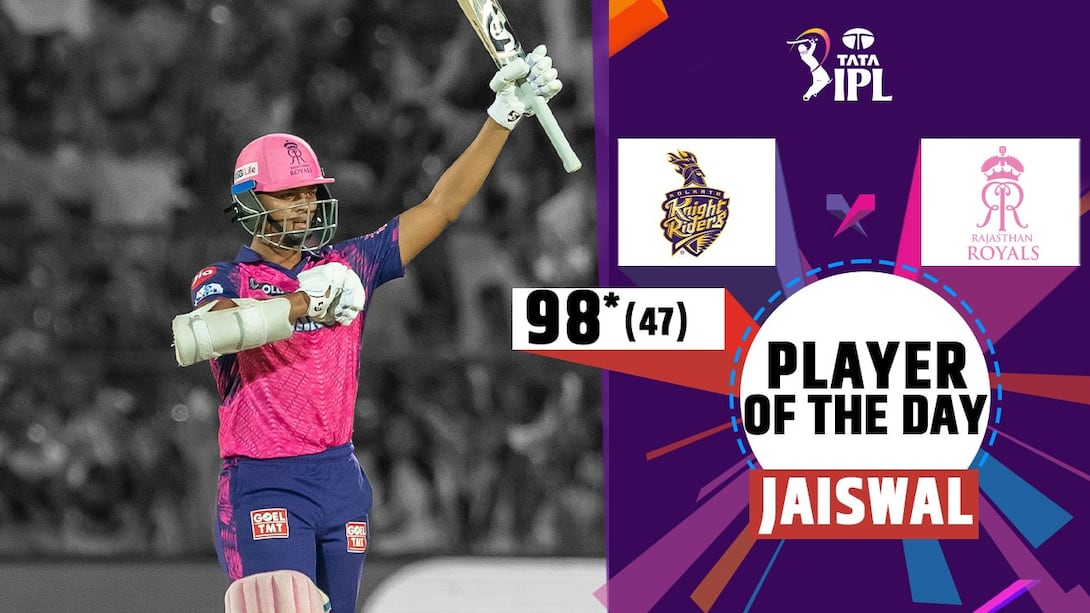 Player Of The Day - Jaiswal's 98* vs KKR