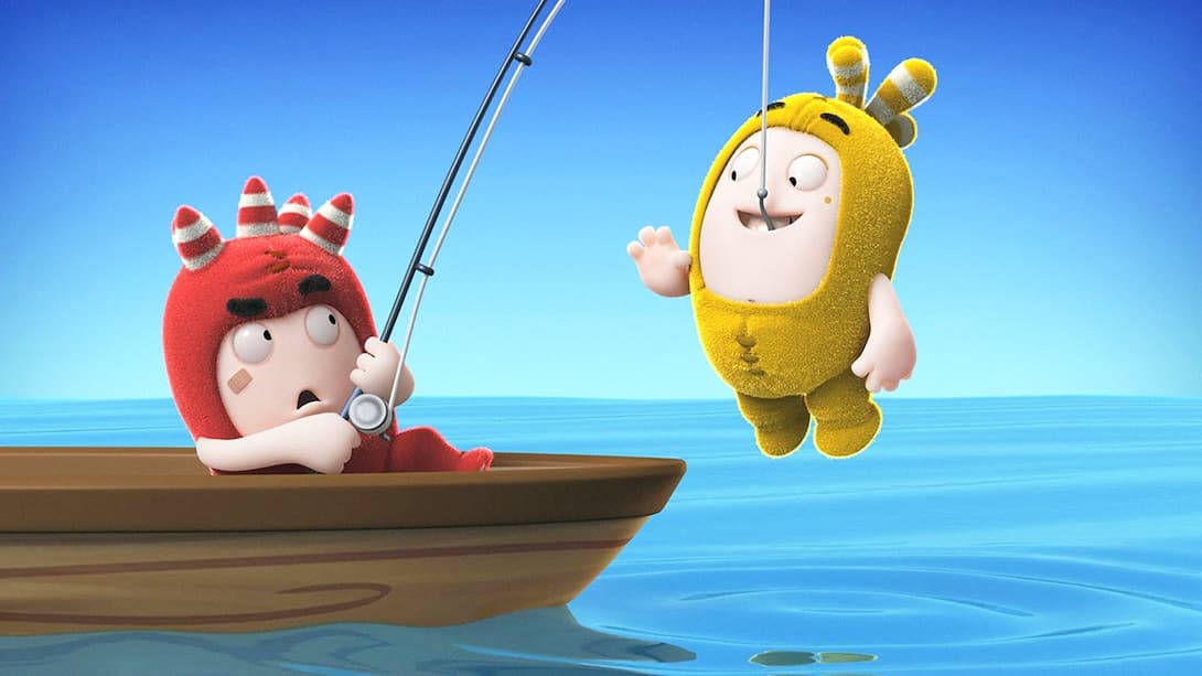 Fuse and Bubbles go fishing