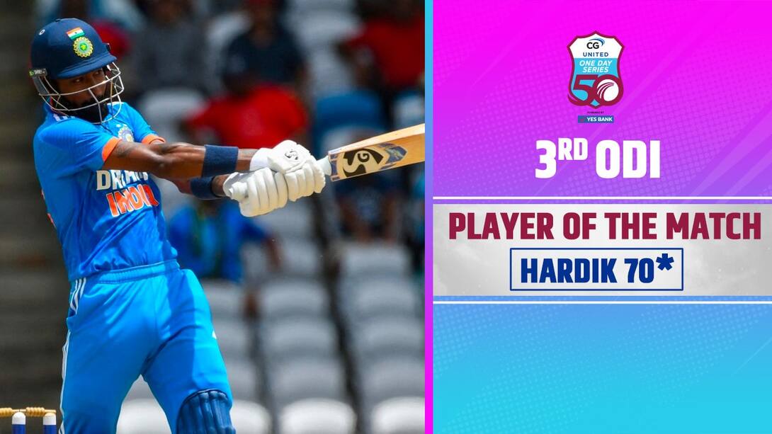 Player Of 3rd ODI - Hardik