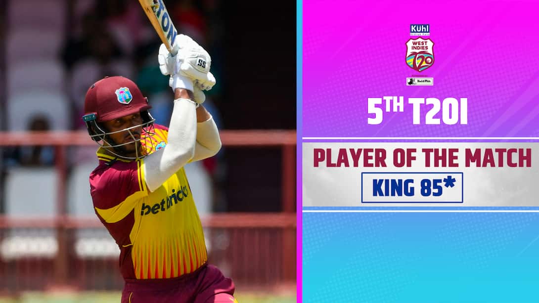 Player Of 5th T20I - King