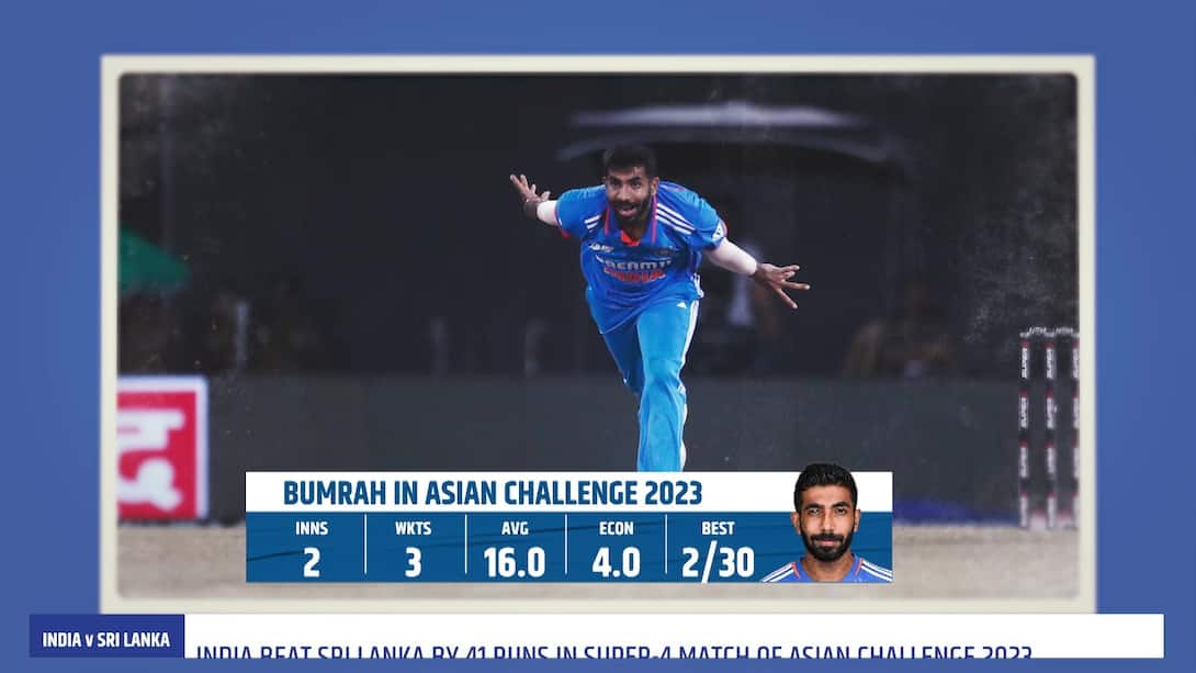 Bumrah In Asian Challenge 2023