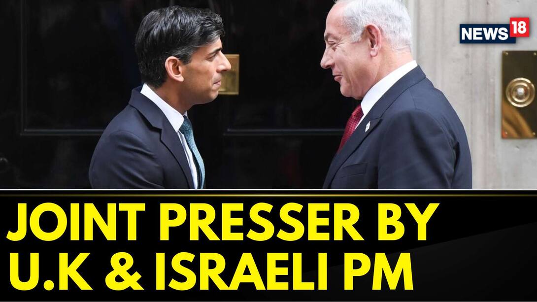 Rishi Sunak Holds Joint Press Briefing With Israeli PM Benjamin Netanyahu