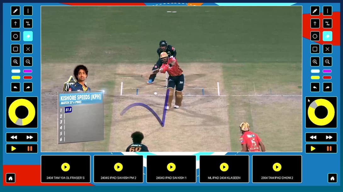 Sai Kishore’s Bowling Strategy Through iPad