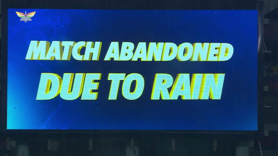 Match Abandoned Due To Rain