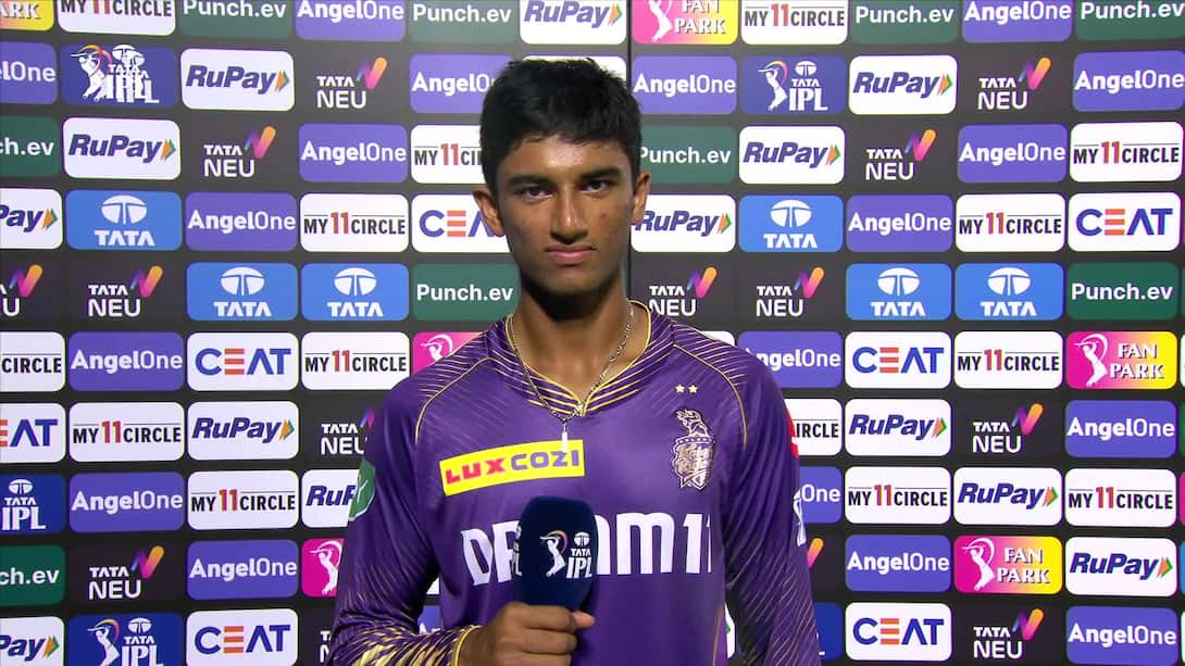 Angkrish Raghuvanshi giving interview after winning a match