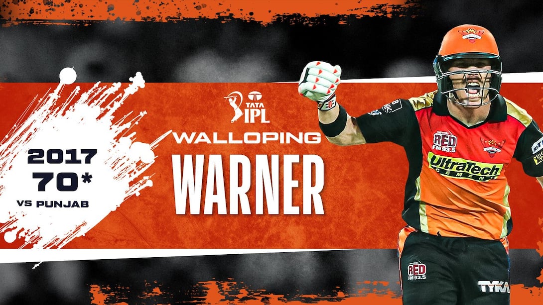 2017: Warner's 70* vs Punjab