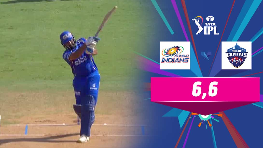 Rohit Smashes Two Sixes In One Over