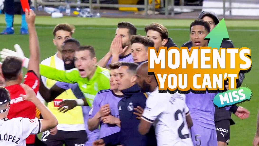 Watch Valencia Vs Real Madrid Bellingham Sees Red After Disallowed