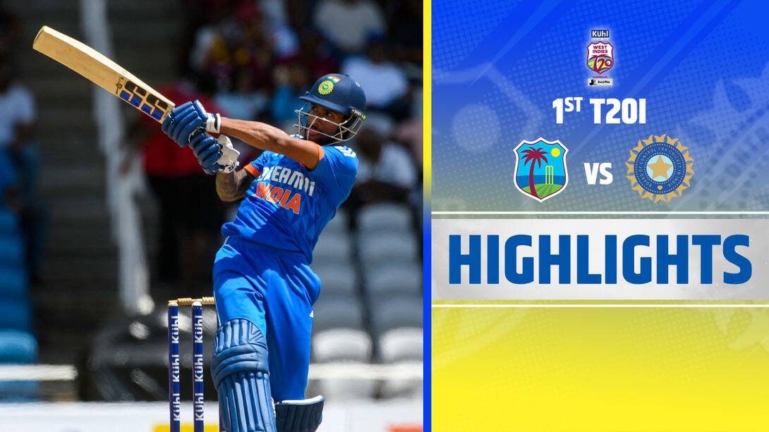 Watch WI Vs IND 1st T20I Highlights Video Online(HD) On JioCinema